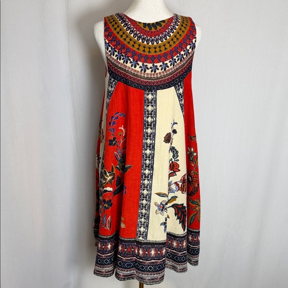 Anthropologie Maeve Cirque Floral Bird Swing Dress Size XS Boho Oversized EUC - Picture 5 of 10